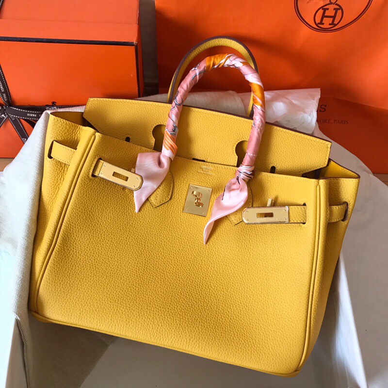 Hermes Birkin 35CM Togo Leather Handbag Yellow